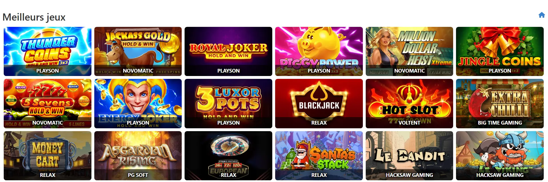 Machines à sous du casino Betzino